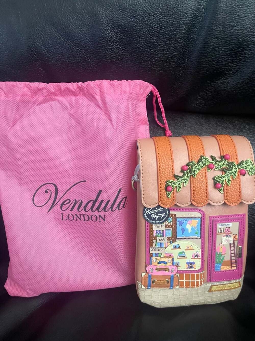 Vendula London Voyage Travel Shop Phone Pouch Crossbody Bag